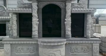 齐齐哈尔 芝麻灰高档墓碑，土墓，可定制