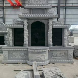 齐齐哈尔 芝麻灰高档墓碑，土墓，可定制