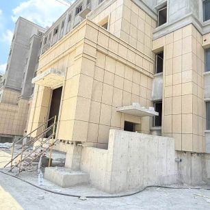 齐齐哈尔 黄金麻干挂，工地实拍