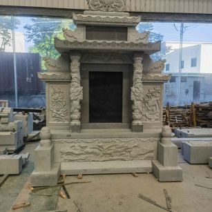 齐齐哈尔 芝麻灰高档墓碑、土墓，一套也支持定做