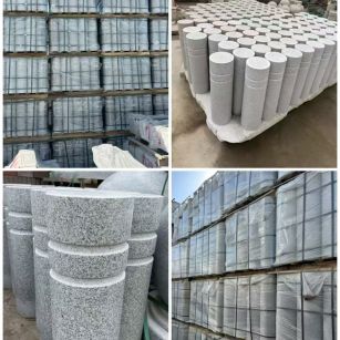 齐齐哈尔 芝麻白花岗岩挡车柱、隔离柱多少钱