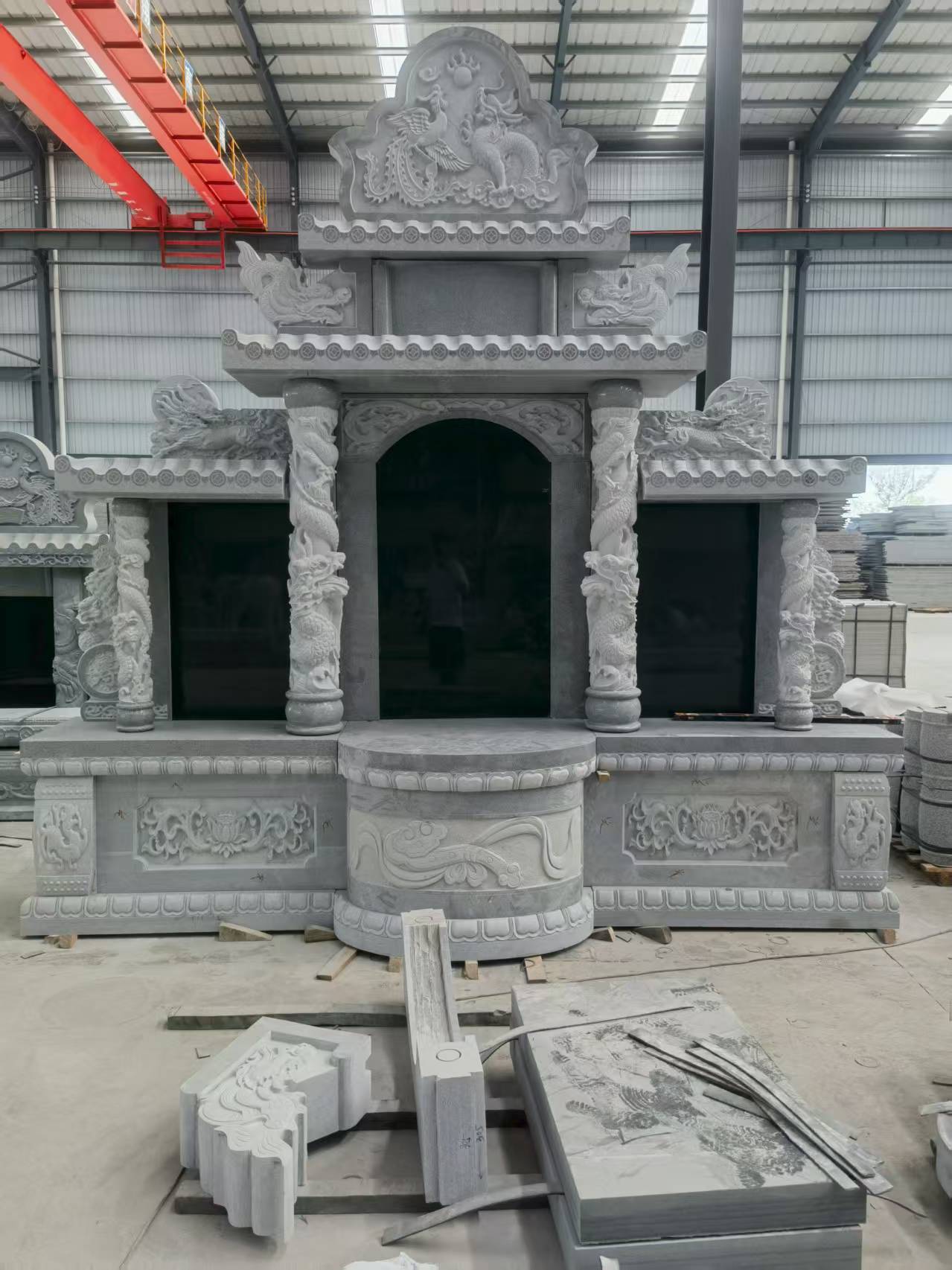 齐齐哈尔 芝麻灰高档墓碑，土墓，可定制